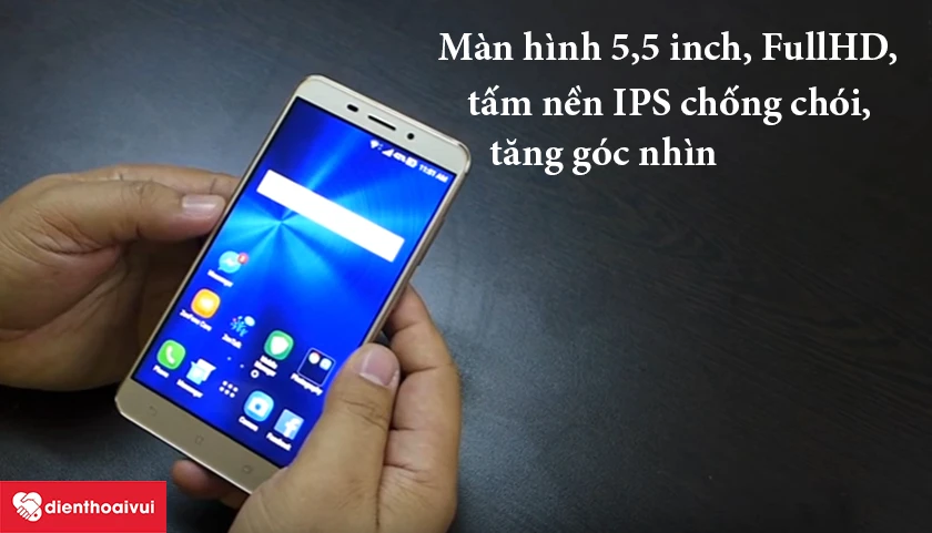 Asus Zenfone 3 Laser – Màn hình 5,5 inch, FullHD, tấm nền IPS chống chói, tăng góc nhìn