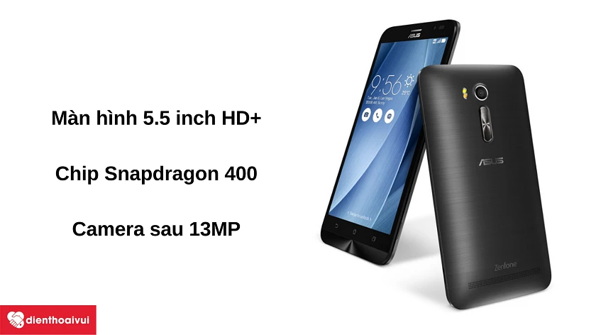 Điện thoại Asus Zenfone Go - Màn hình 5.5 inch, chip Snapdragon 400, pin 3010 mAh
