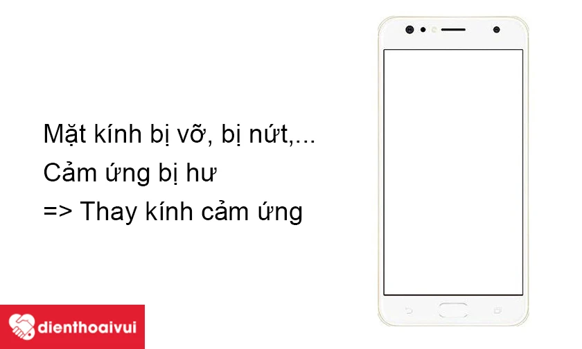 Dấu hiệu bạn cần phải thay k&iacute;nh cảm ứng Asus Zenfone 4 Selfie?