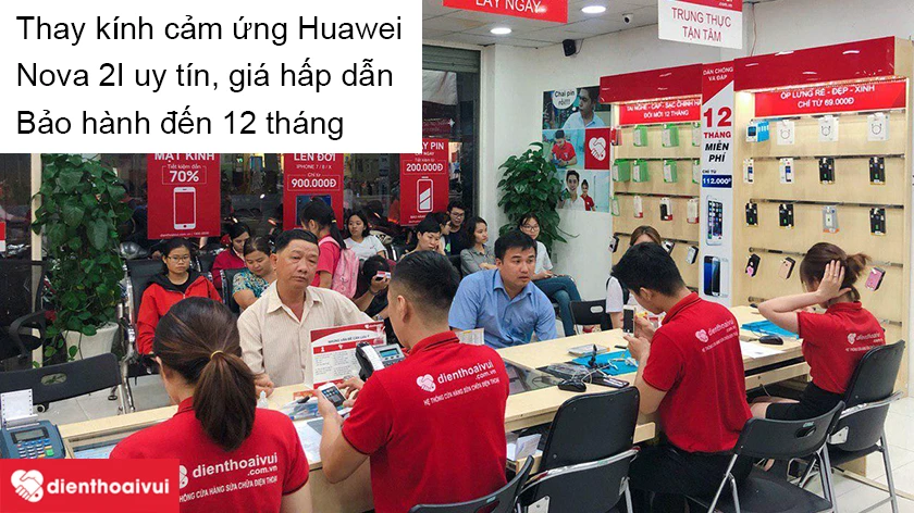 Thay ép mặt kính điện thoại Huawei Nova 2i tại hệ thống Điện Thoại Vui