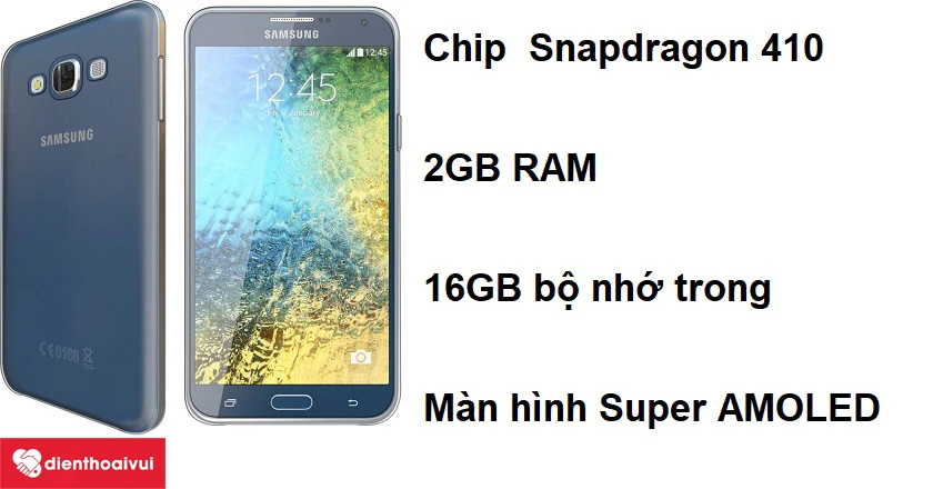 Samsung Galaxy E7 với m&agrave;n h&igrave;nh lớn 5.5 inch HD Super AMOLED sống động