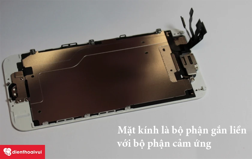 mặt k&iacute;nh gắn liền với bộ phận cảm ứng