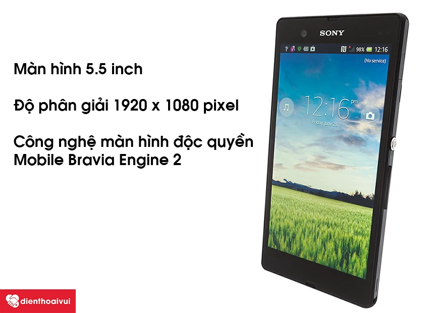 Xperia Z - m&agrave;n h&igrave;nh 5 inch 1920 x 1080 pixel