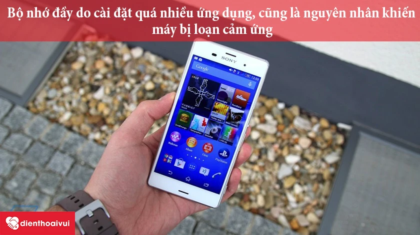 bộ nhớ đầy dẫn đến phải đi thay kính cảm ứng Sony Xperia Z3