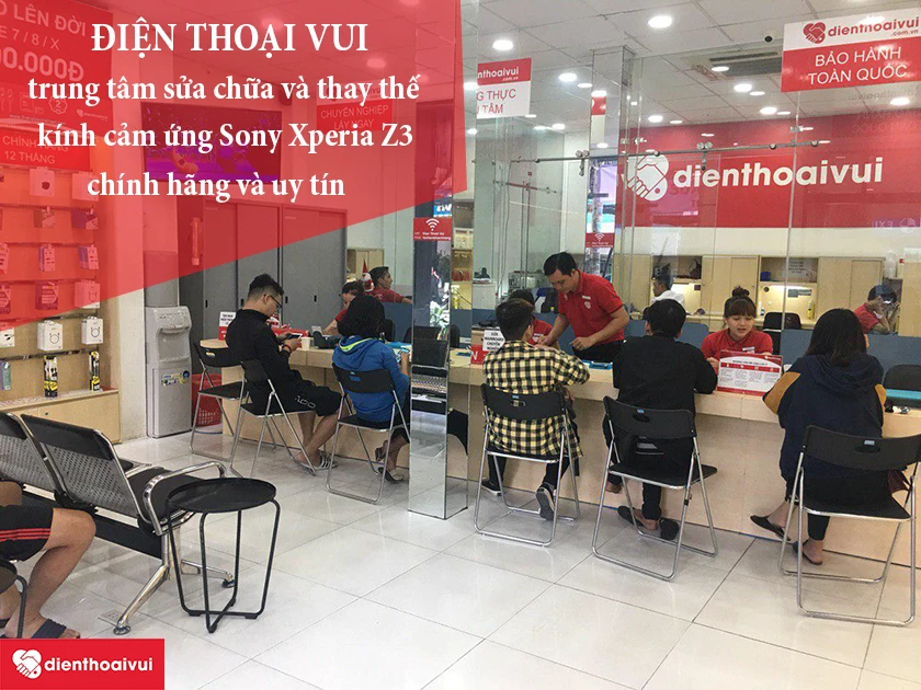 Thay kính cảm ứng Sony Xperia Z3 chính hãng, uy tín tại Điện Thoại Vui