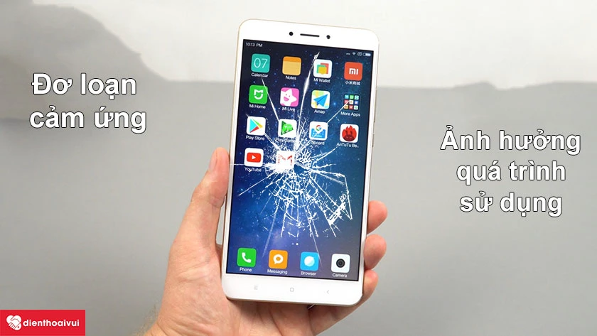 Những bất tiện khi m&agrave;n h&igrave;nh Mi Max 2 bị hư cảm ứng