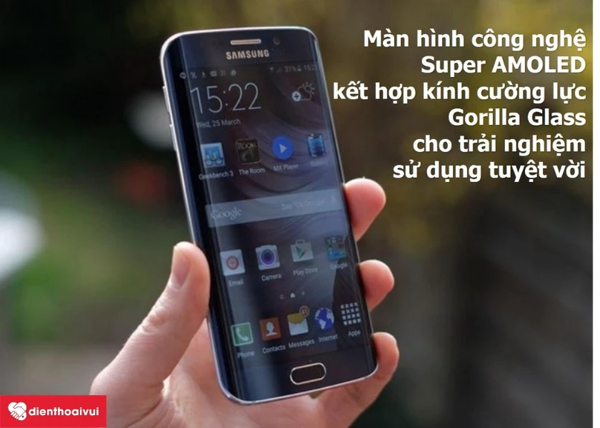 Samsung Galaxy S6 Edge &ndash; Thiết kế m&agrave;n h&igrave;nh cong ấn tượng với nhiều t&iacute;nh năng th&uacute; vị