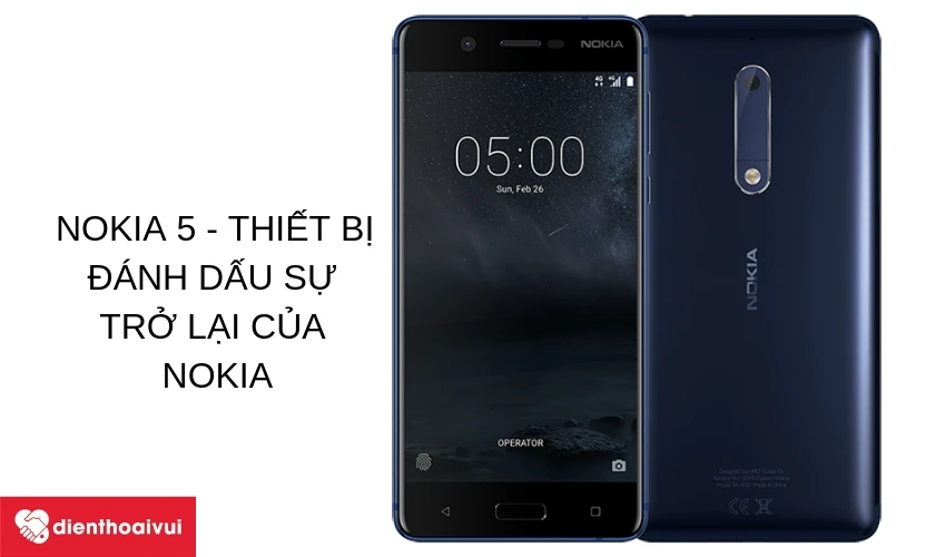 Nokia 5 - m&agrave;n h&igrave;nh IPS LCD 5.2 inch với độ ph&acirc;n giải HD