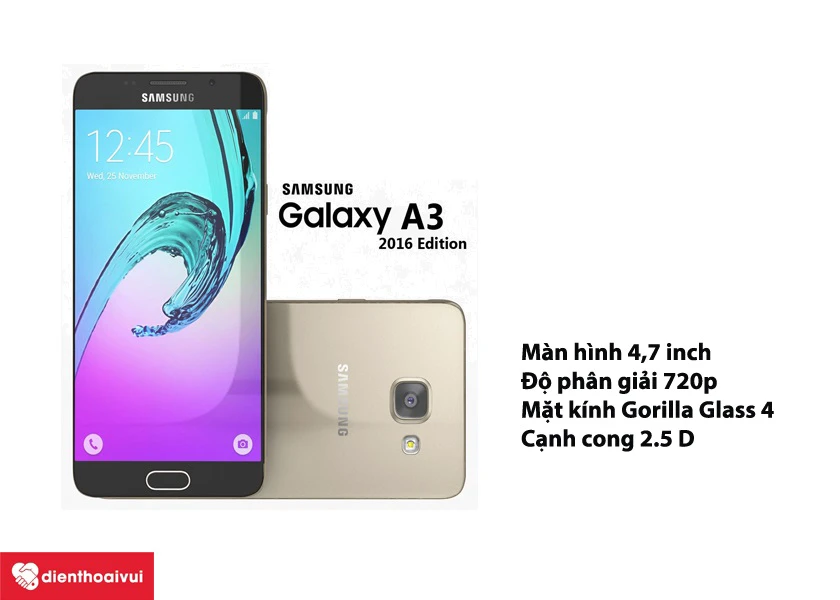 Cấu tạo của m&agrave;n h&igrave;nh Samsung Galaxy A3 2016