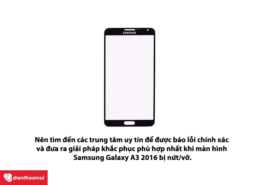 Ph&acirc;n biệt 2 trường hợp: thay k&iacute;nh v&agrave; thay m&agrave;n h&igrave;nh Samsung Galaxy A3 2016