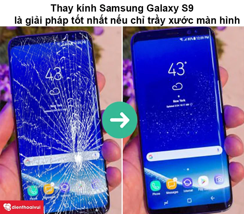 Thay k&iacute;nh Samsung Galaxy S9 l&agrave; giải ph&aacute;p tốt nhất