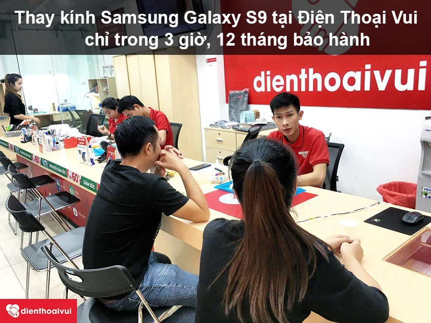 Thay &eacute;p mặt k&iacute;nh Samsung Galaxy S9 uy t&iacute;n, chất lượng tại Điện Thoại Vui