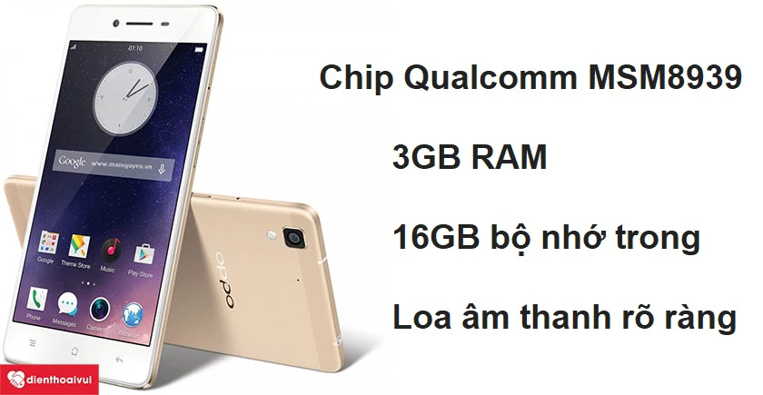 Oppo R7 cho khả năng chơi nhạc tốt c&ugrave;ng bộ loa c&oacute; &acirc;m thanh r&otilde; r&agrave;ng