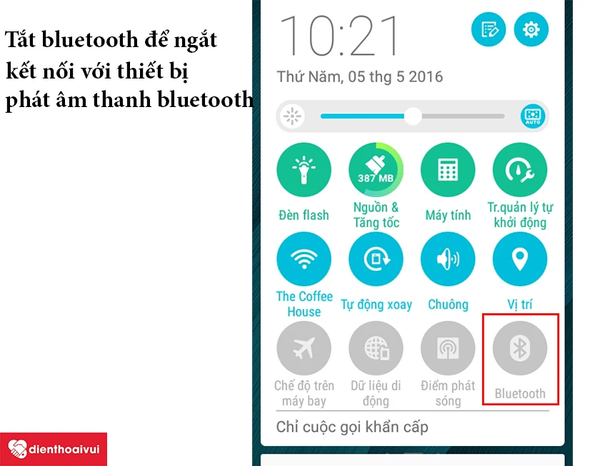 Tắt Bluetooth
