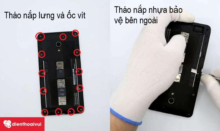 th&aacute;o nắp lưng m&aacute;y