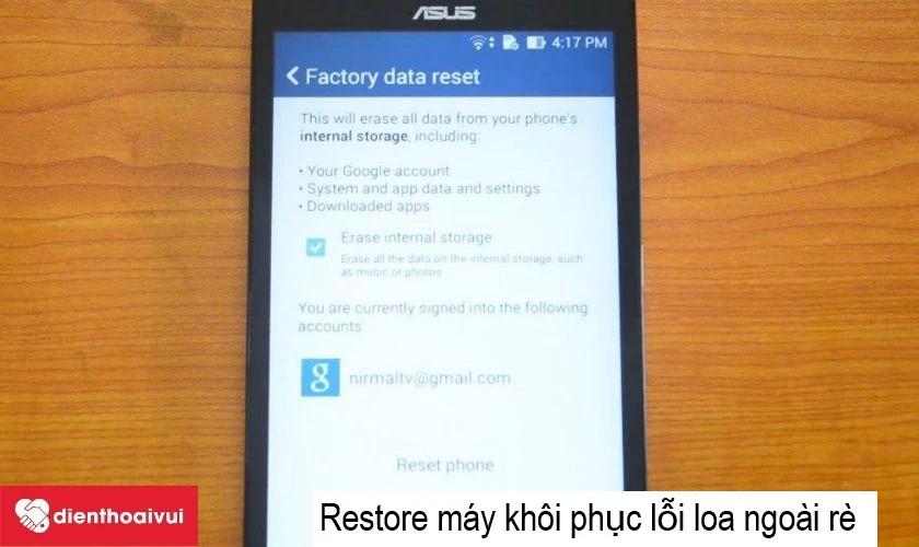 khởi động lại m&aacute;y hoặc restore m&aacute;y