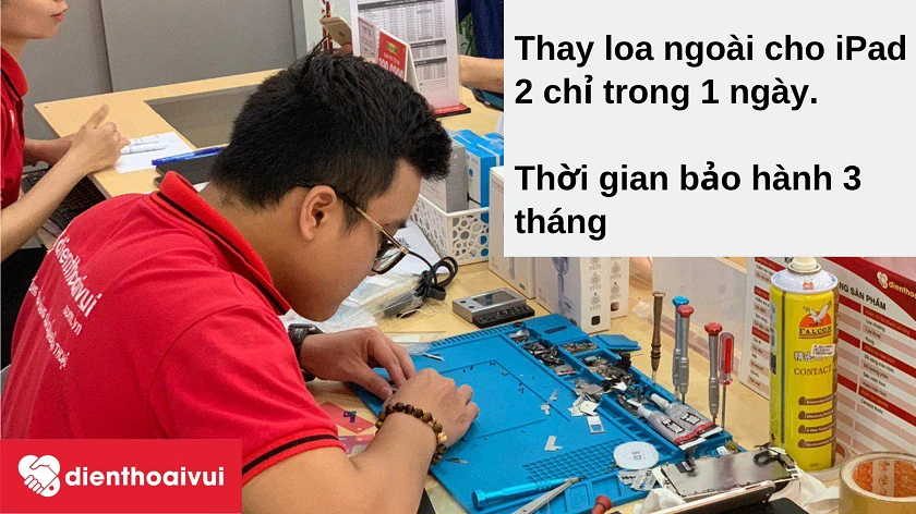 Dịch vụ thay loa ngo&agrave;i iPad 2 chuy&ecirc;n nghiệp, gi&aacute; rẻ tại Điện Thoại Vui