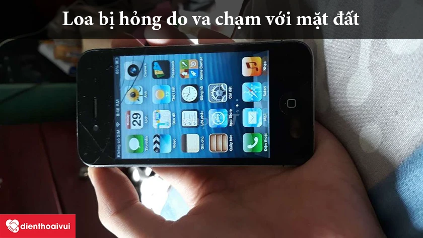 Loa hỏng do va chạm mạnh