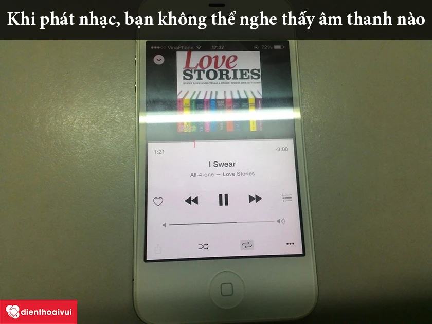 Không nghe thấy âm thanh khi phát nhạc