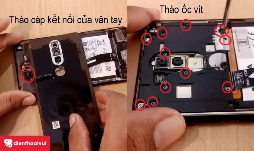 gỡ cáp kết nối ăng ten