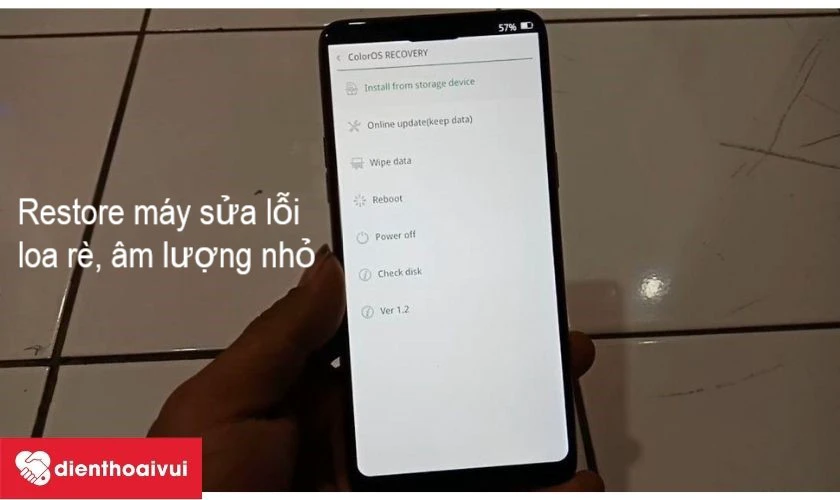 Restore m&aacute;y sửa lỗi loa r&egrave;, &acirc;m lượng nhỏ