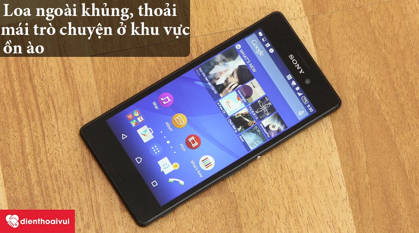 Sony Xperia M4 &ndash; Loa ngo&agrave;i khủng, thoải m&aacute;i tr&ograve; chuyện ở khu vực ồn &agrave;o