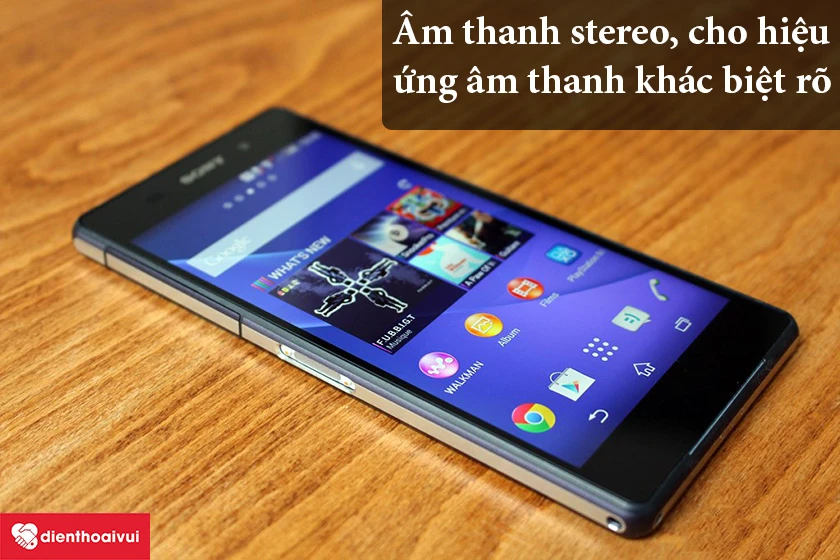 Sony Xperia Z2 &ndash; &Acirc;m thanh stereo, cho hiệu ứng &acirc;m thanh kh&aacute;c biệt r&otilde; rệt