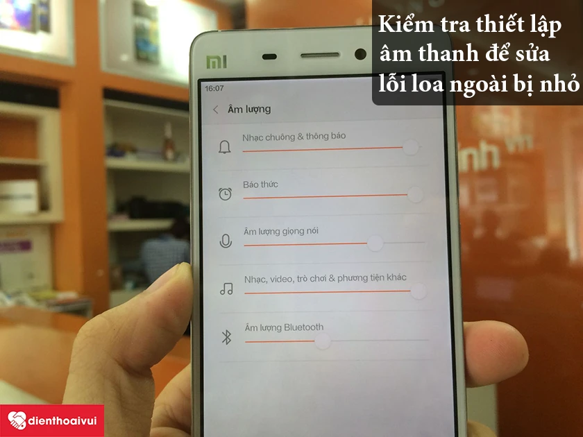 Kiểm tra thiết lập âm thanh