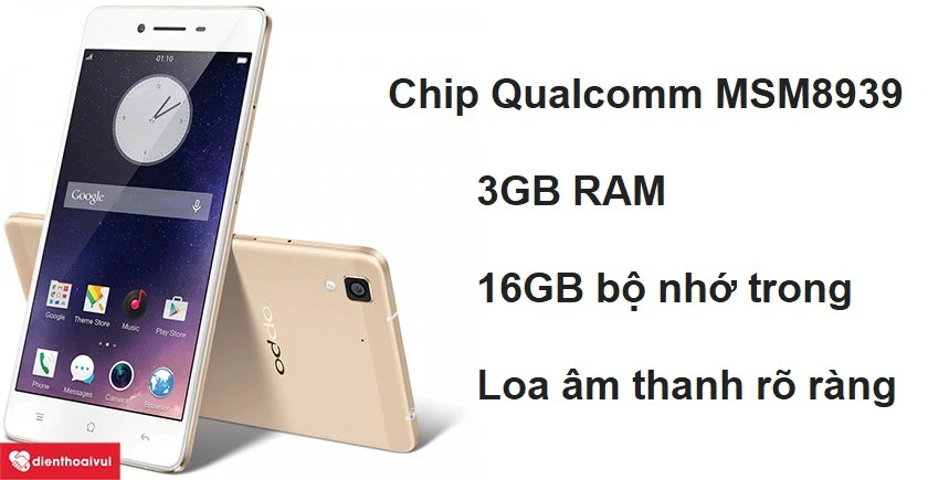 Oppo R7 với khả năng chơi nhạc tuyệt vời c&ugrave;ng bộ loa r&otilde; r&agrave;ng