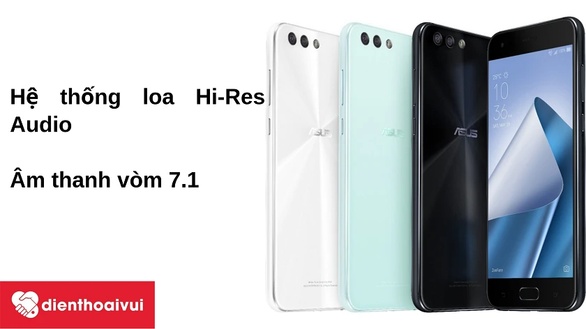 Điện thoại Asus Zenfone 4 - hệ thống &acirc;m thanh v&ograve;m 7.1 cho trải nghiệm &acirc;m thanh tốt