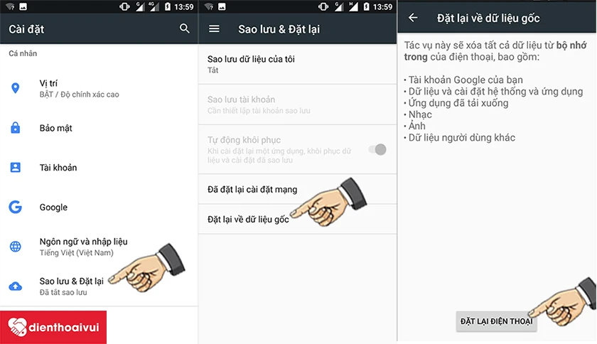 Khôi phục cài đặt gốc
