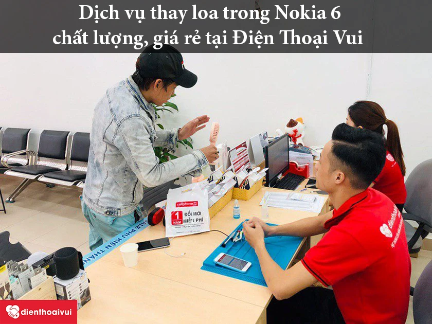 Thay loa trong Nokia 6 chất lượng, giá rẻ tại Điện Thoại Vui