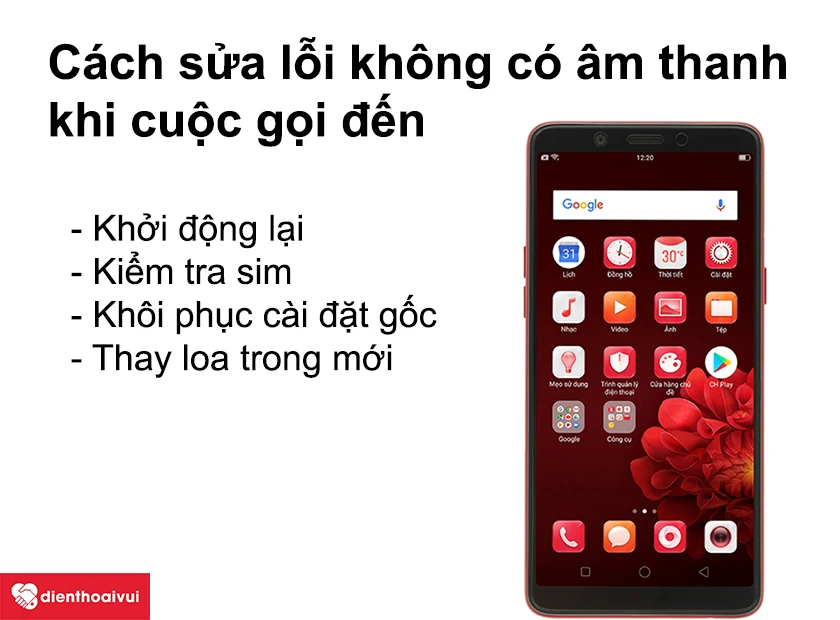 C&aacute;ch sửa lỗi Oppo F7 kh&ocirc;ng c&oacute; &acirc;m thanh khi cuộc gọi đến