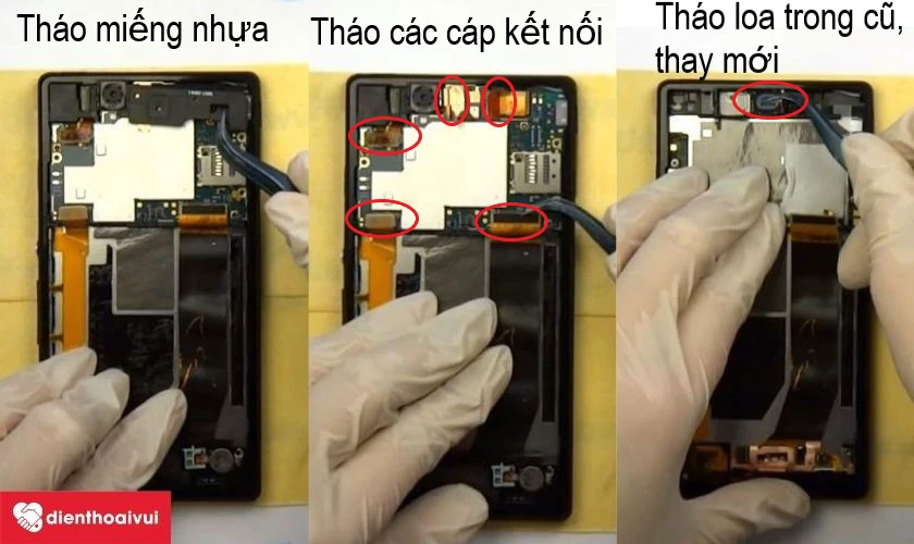 th&aacute;o miếng nhựa, c&aacute;p kết nối