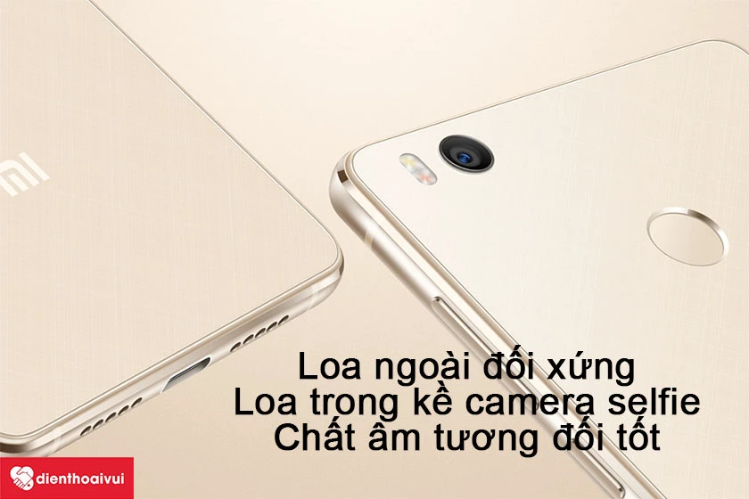 Xiaomi Mi 4S – Thiết kế loa ngoài đối xứng cạnh dưới cho chất âm tương đối tốt