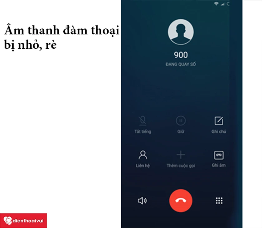 Âm thanh trong các cuộc đàm thoại bị nhỏ, rè, ngắt quãng, lúc nghe được lúc không