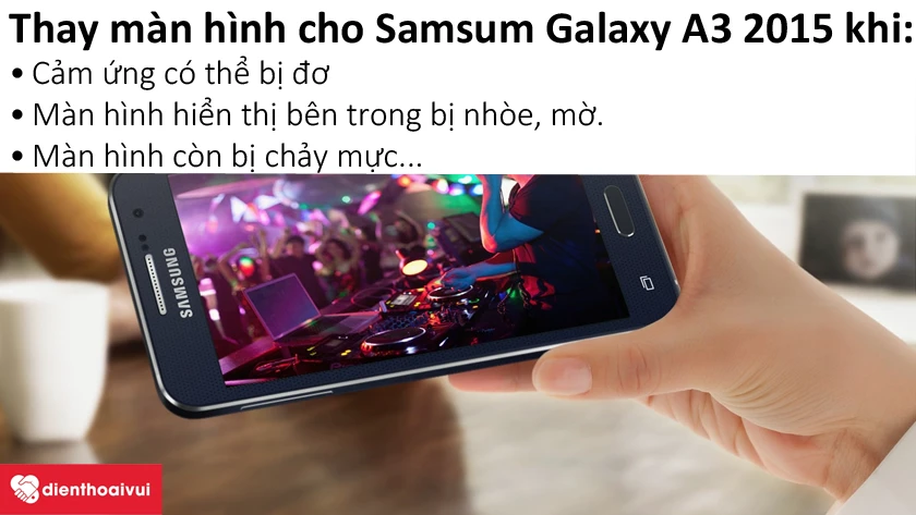 Thay m&agrave;n h&igrave;nh cho Samsung khi c&oacute; dấu hiệu sau