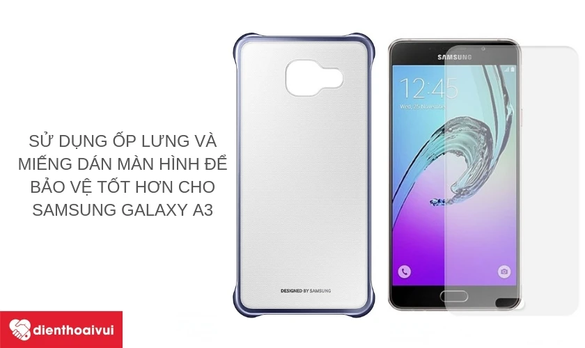 Sử dụng những miếng d&aacute;n m&agrave;n h&igrave;nh, ốp lưng