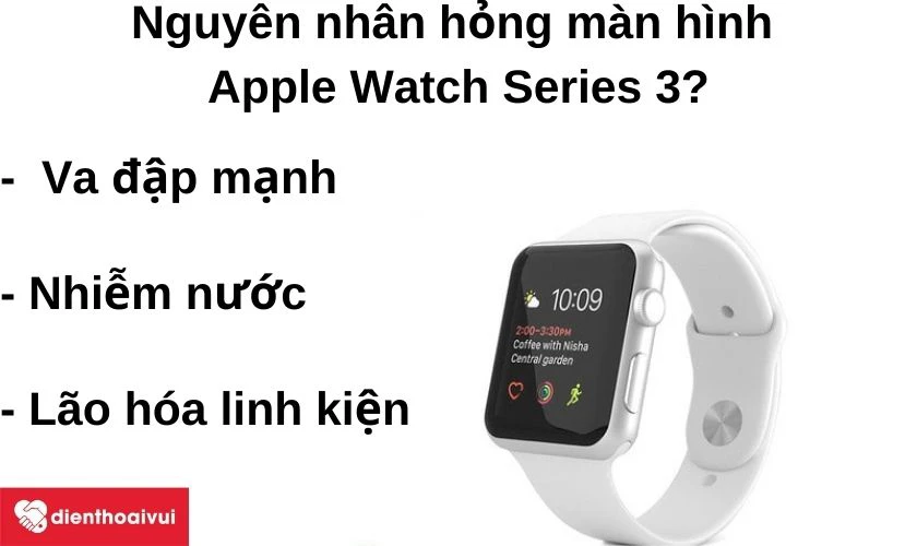 Nguy&ecirc;n nh&acirc;n khiến m&agrave;n h&igrave;nh Apple Watch Series 3 bị hỏng?