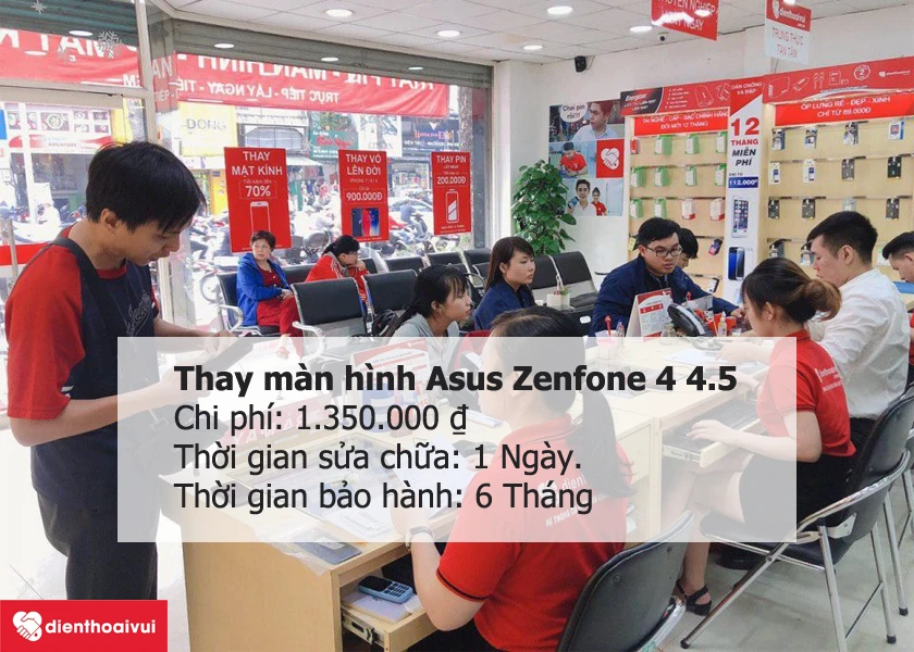 Thay màn hình Asus Zenfone 4 4.5 tại Điện Thoại Vui - chuyên nghiệp, giá cả hợp lý