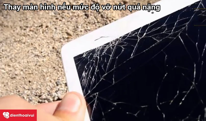 màn hình iPad Air 2 mới là bị vỏ máy nứt quá nặng