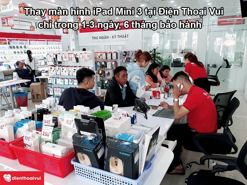 Dịch vụ thay m&agrave;n h&igrave;nh iPad Mini 3 uy t&iacute;n, chất lượng tại Điện Thoại Vui