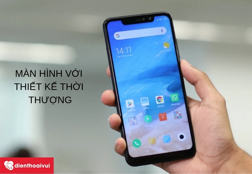 m&agrave;n h&igrave;nh cực lớn l&ecirc;n đến 6,26 inch c&ugrave;ng độ ph&acirc;n giải Full HD+