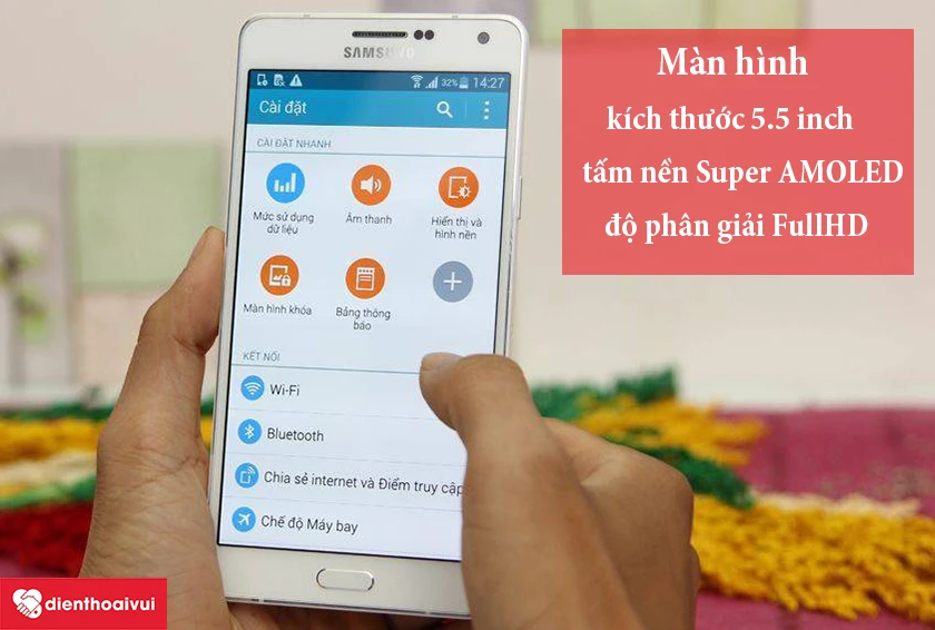 M&agrave;n h&igrave;nh rực rỡ: 5.5 inch, Super AMOLED, FullHD