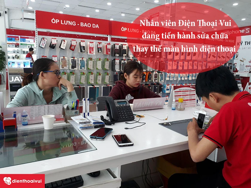 Thay m&agrave;n h&igrave;nh Samsung Galaxy A7 2015 chuy&ecirc;n nghiệp, lấy mau tại Đi&ecirc;n Thoại Vui
