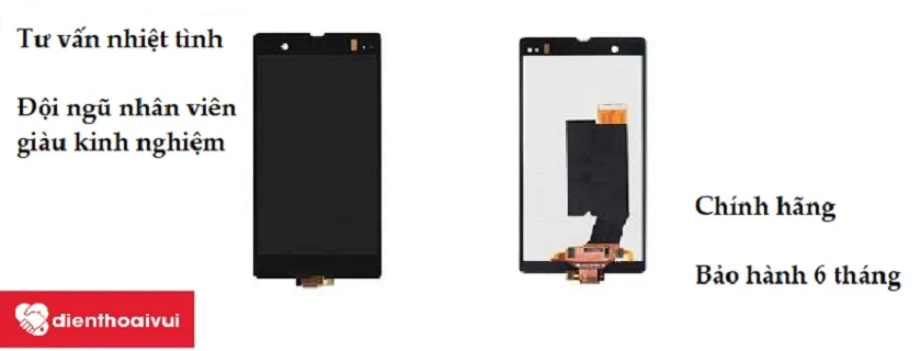 Thay m&agrave;n h&igrave;nh Sony Xperia Z ch&iacute;nh h&atilde;ng với gi&aacute; tốt tại Hệ thống Điện Thoại Vui