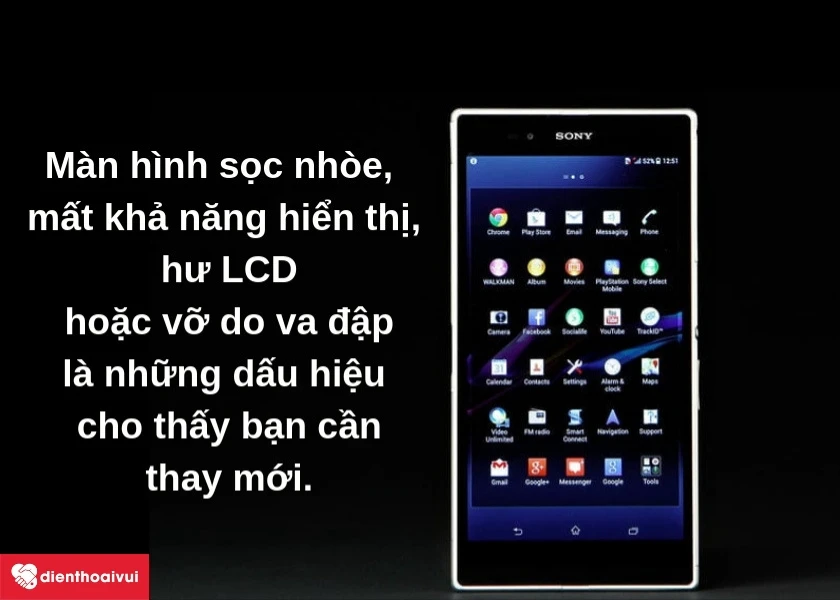Dấu hiệu cần phải thay m&agrave;n h&igrave;nh Sony
