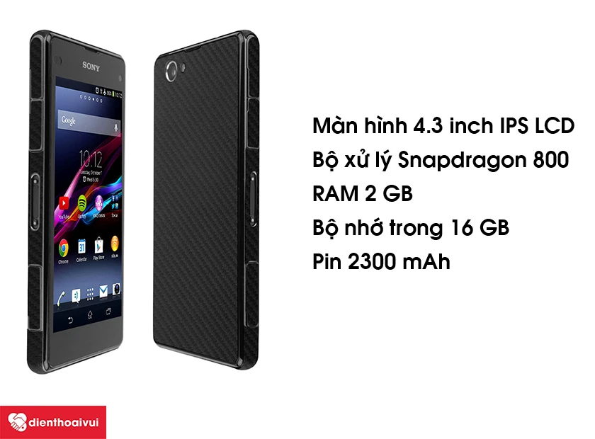 kích thức 4.3 inch cùng độ phân giải 1280 x 720 pixel