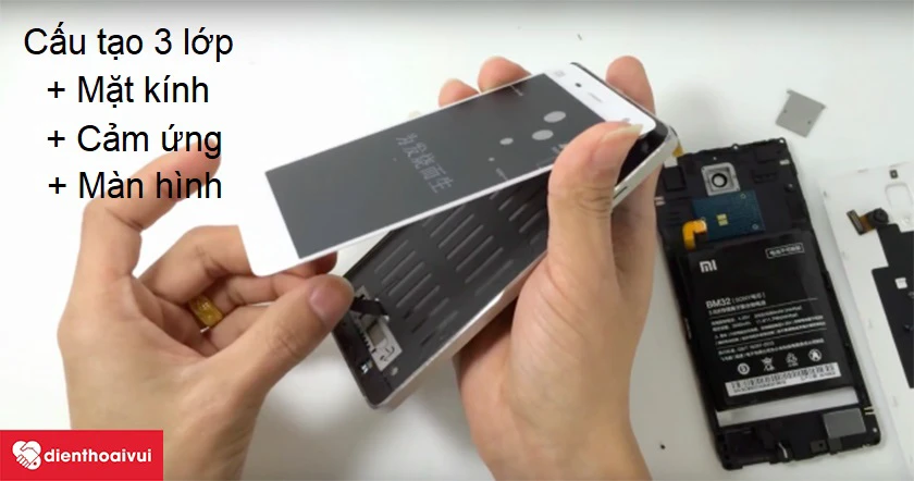 Cấu tạo màn hình Xiaomi Mi 4