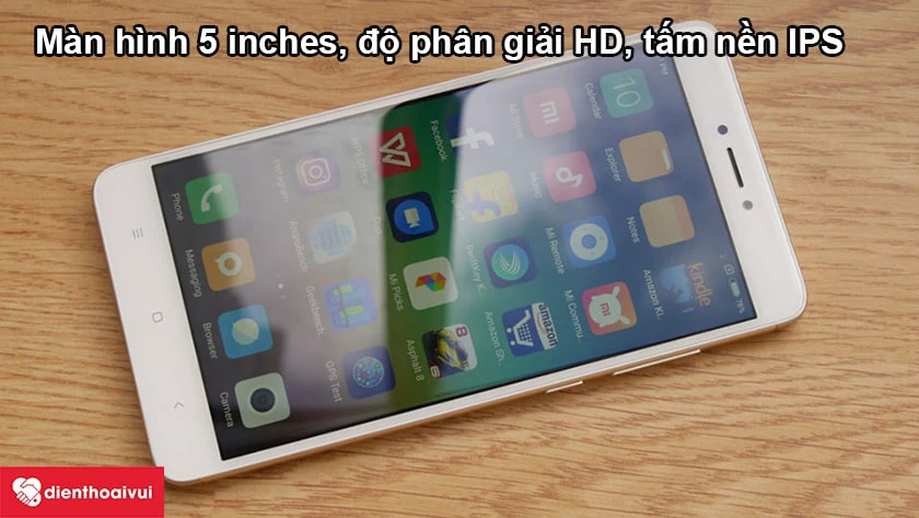 Xiaomi Redmi 4X &ndash; M&agrave;n h&igrave;nh 5 inches, độ ph&acirc;n giải HD, tấm nền IPS&nbsp;